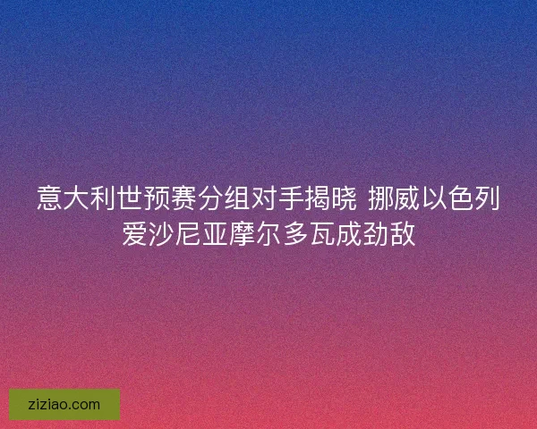 意大利世预赛分组对手揭晓 挪威以色列爱沙尼亚摩尔多瓦成劲敌 意大利世预赛分组对手揭晓 挪威以色列爱沙尼亚摩尔多瓦成劲敌